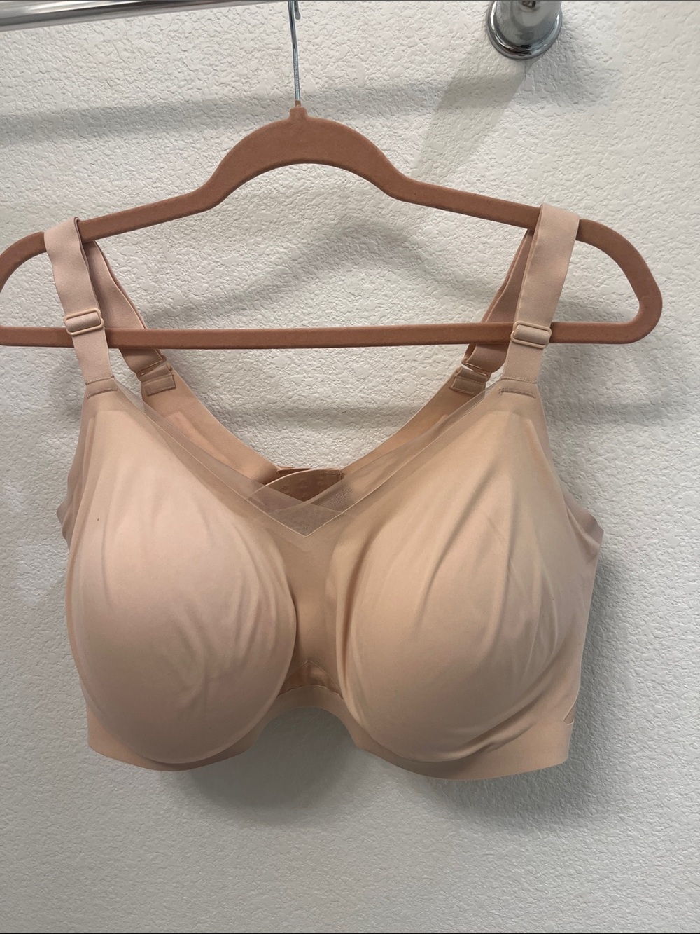 Honeylove Crossover Seamless Soft Pink Full-Coverage Bra sz 2X+
